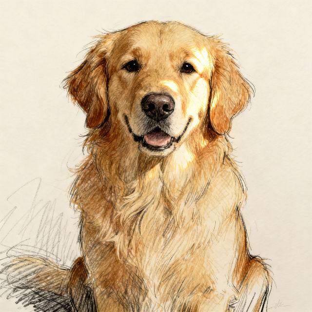 Sitting Dog Drawings - AI Generated Art gallery