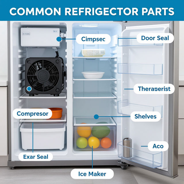 Refrigerator Parts Name With Image gallery