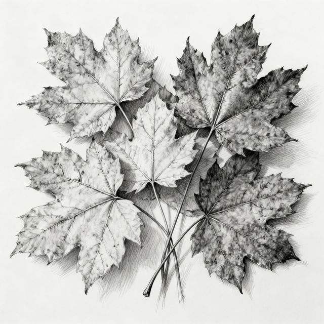 Leaf Drawings - AI Generated Art gallery