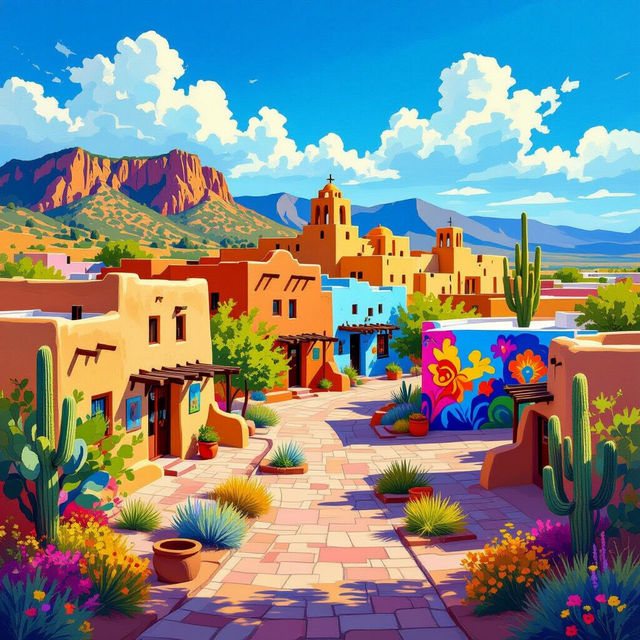 New Mexico Art Town - AI Generated Art gallery