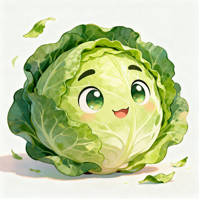 Cabbage Drawing - AI Generated Art gallery