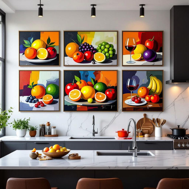 Kitchen Wall Art Paintings - Made With AI gallery
