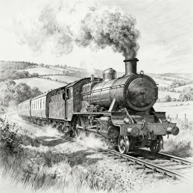 Drawings Of Trains gallery