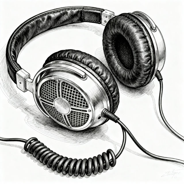 Headphone Drawings - AI Generated Art gallery