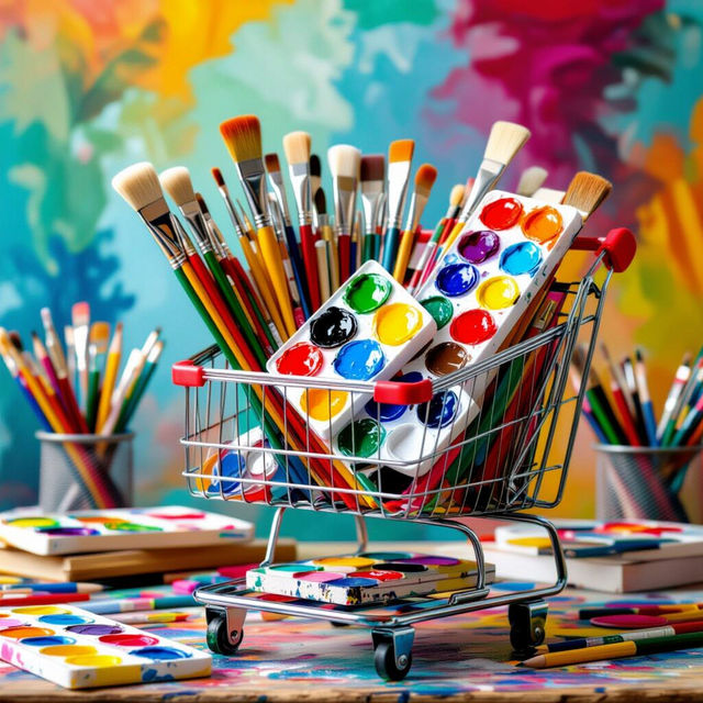Art Supply Cart Images - Made With AI gallery