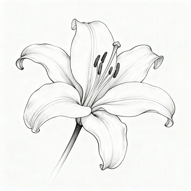 Easy Lily Drawings - Made With AI gallery