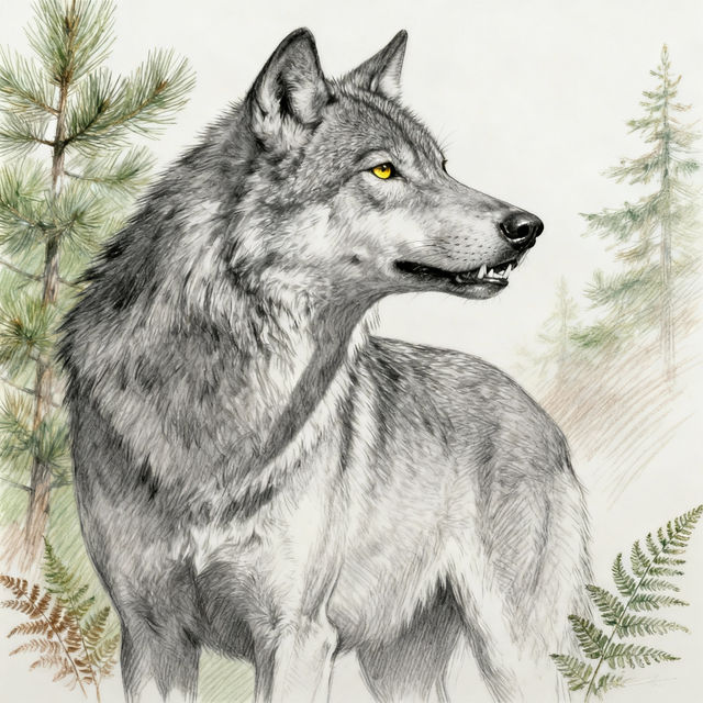 Grey Wolf Drawings gallery