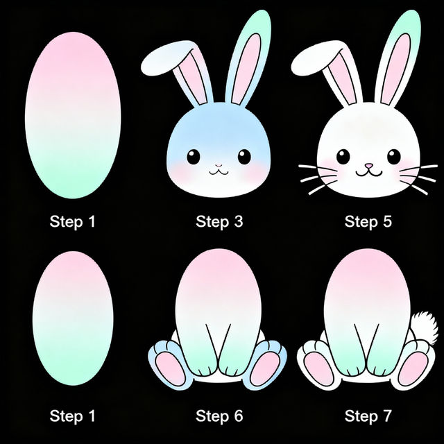 Cute Bunny Drawing Step By Step gallery
