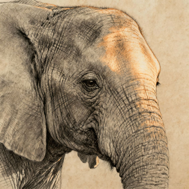 Elephant Drawings - AI Generated Art gallery