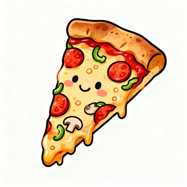 Easy Pizza Drawings gallery
