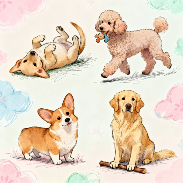 Cute Drawings Of Dogs gallery
