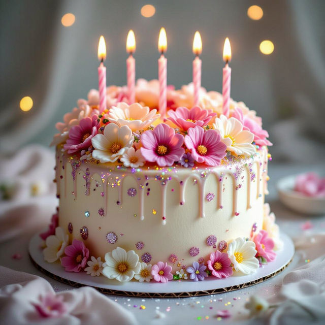 Birthday Cake Art - Created with AI gallery