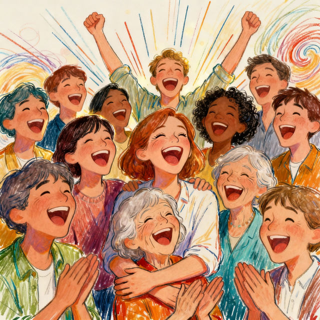 Laughing Drawings - AI Generated gallery