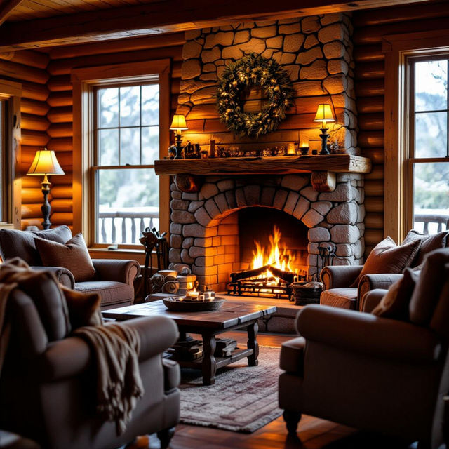 Fireplace Images - Cozy AI Art gallery