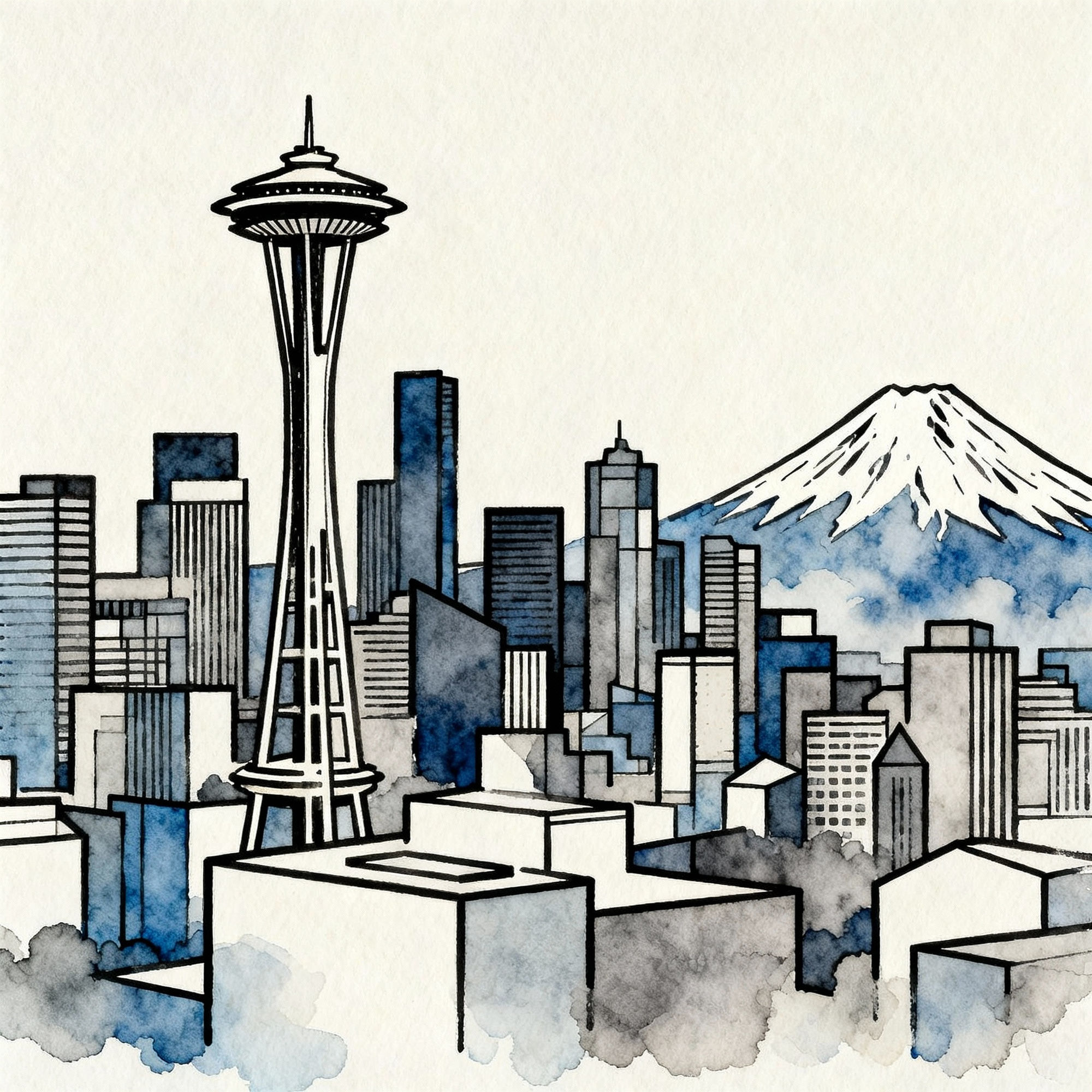 Washington Drawing Art - AI Generated Illustrations