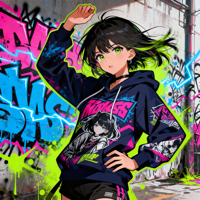 Hoodie Anime Girl Drawings gallery