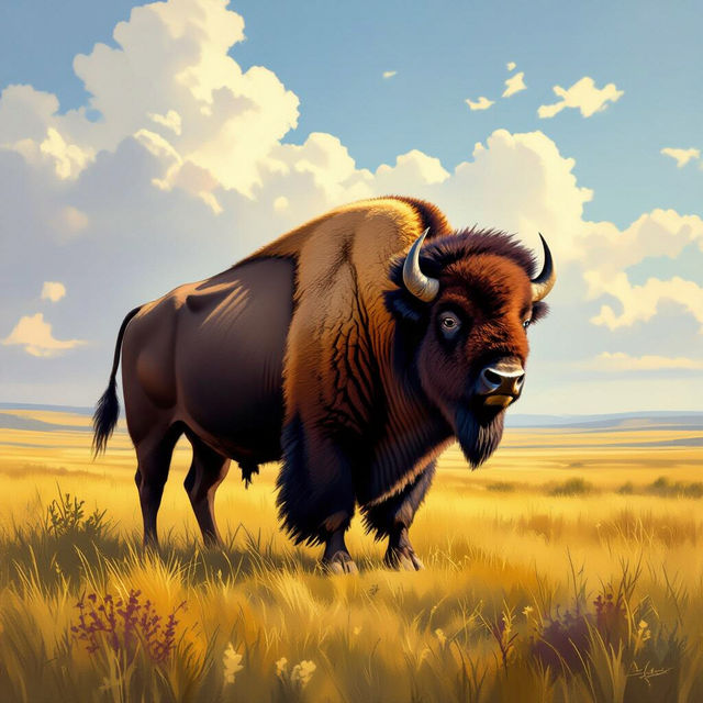 Bison Wall Art - Majestic Wildlife Art gallery