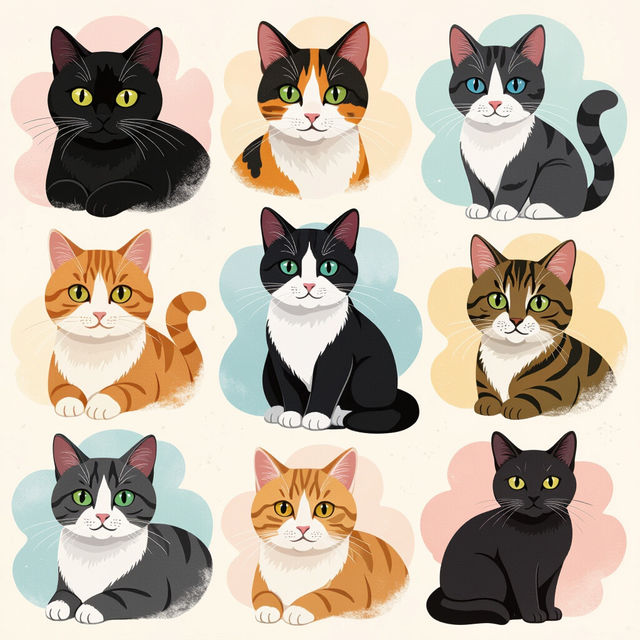 AI Generated Cat Breeds and Pictures gallery