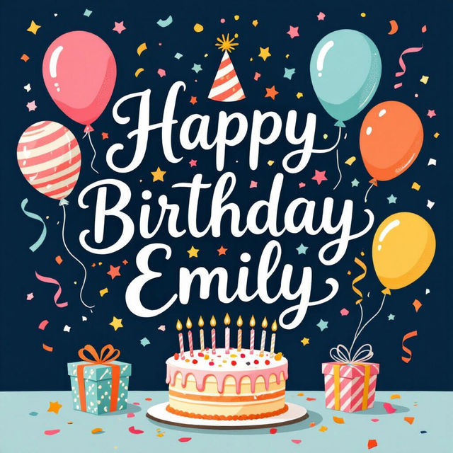 Happy Birthday Emily Images - Made With AI gallery