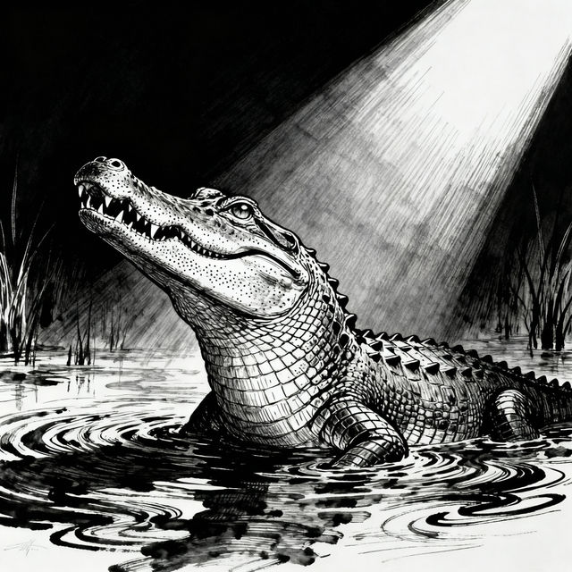 Alligator Drawings - AI Generated Art gallery