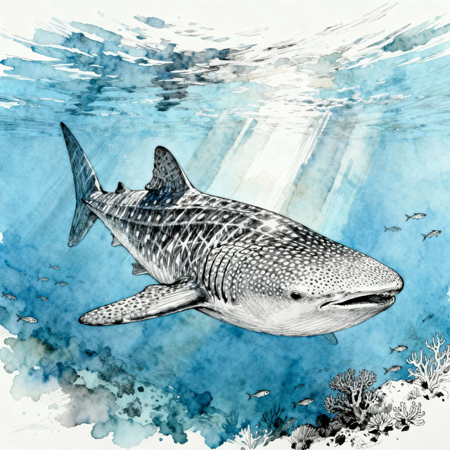 Whale Shark Drawings - AI Generated gallery