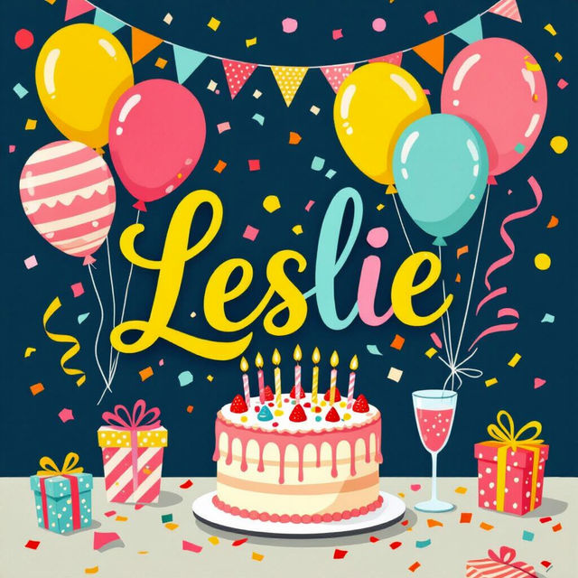 Happy Birthday Leslie Images - Made With AI gallery