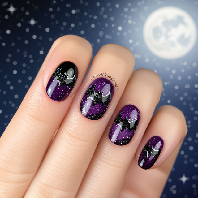 Bat Nail Art - Spooky & Stylish Designs gallery