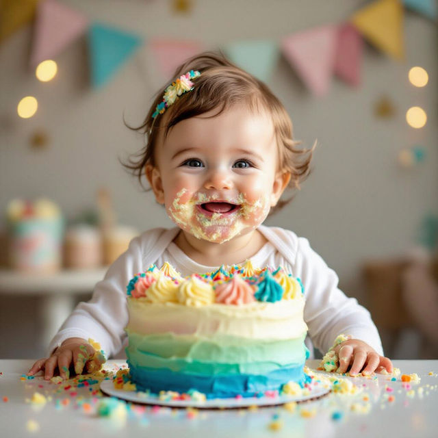 Smash Cake Pictures - Made With AI gallery