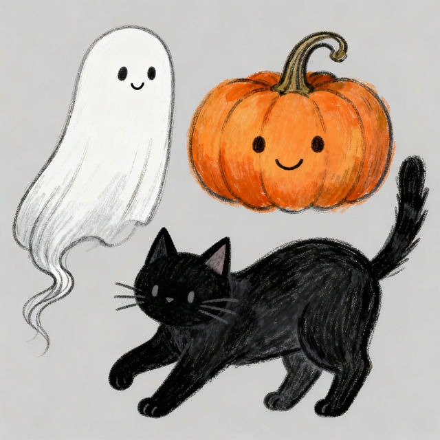 Small Halloween Drawings gallery