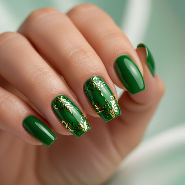 Green Nail Art Designs gallery