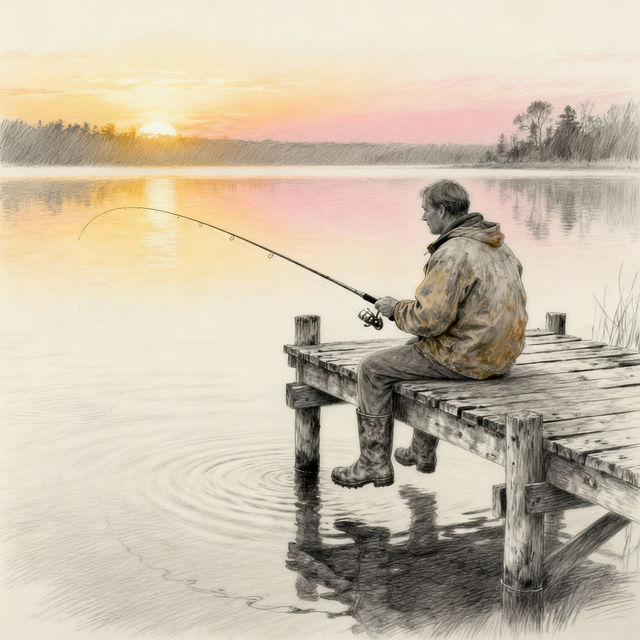 Fishing Drawings - Made With AI gallery