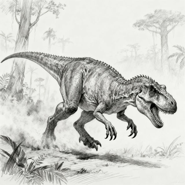 Dinosaur Sketches - AI Generated gallery