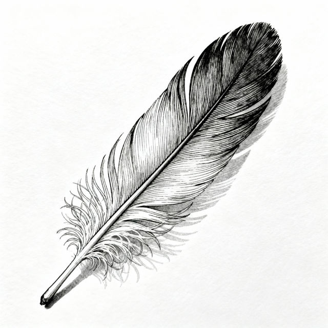 Feather Drawing Easy gallery