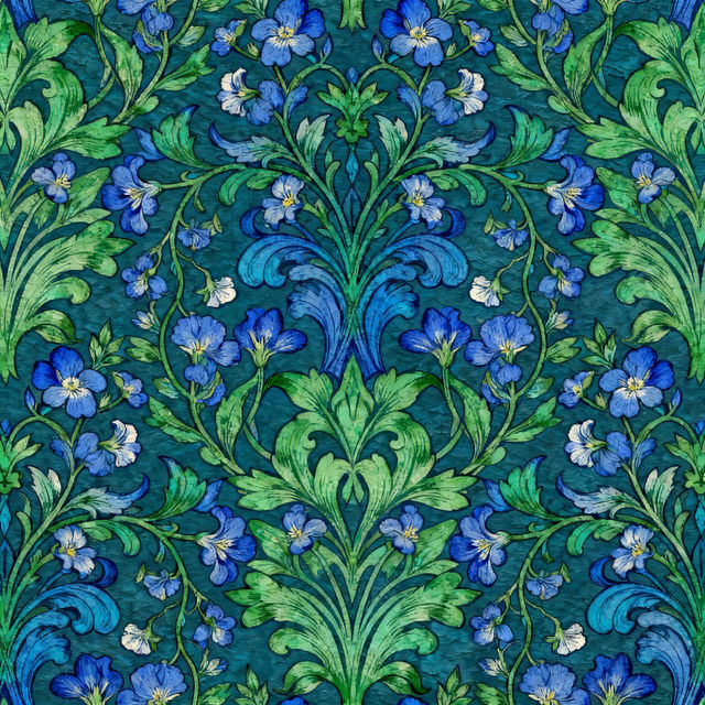William Morris Pimpernel Wallpaper - AI Generated gallery