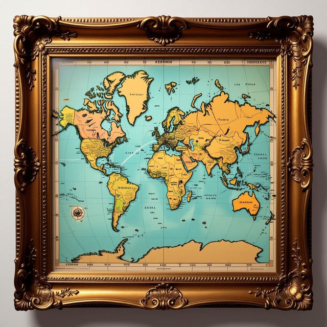Map Picture Frames - AI Generated gallery