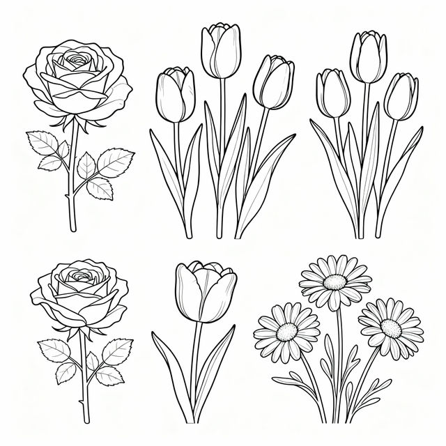 Easy Basic Drawings Of Flowers gallery