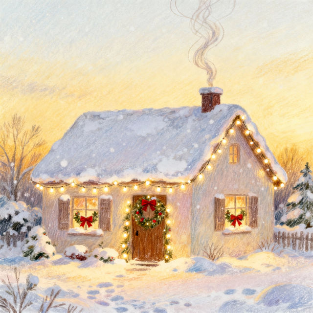 Christmas House Drawings - AI Generated gallery