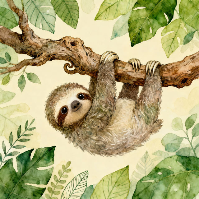 Sloth Drawings - Created with AI gallery