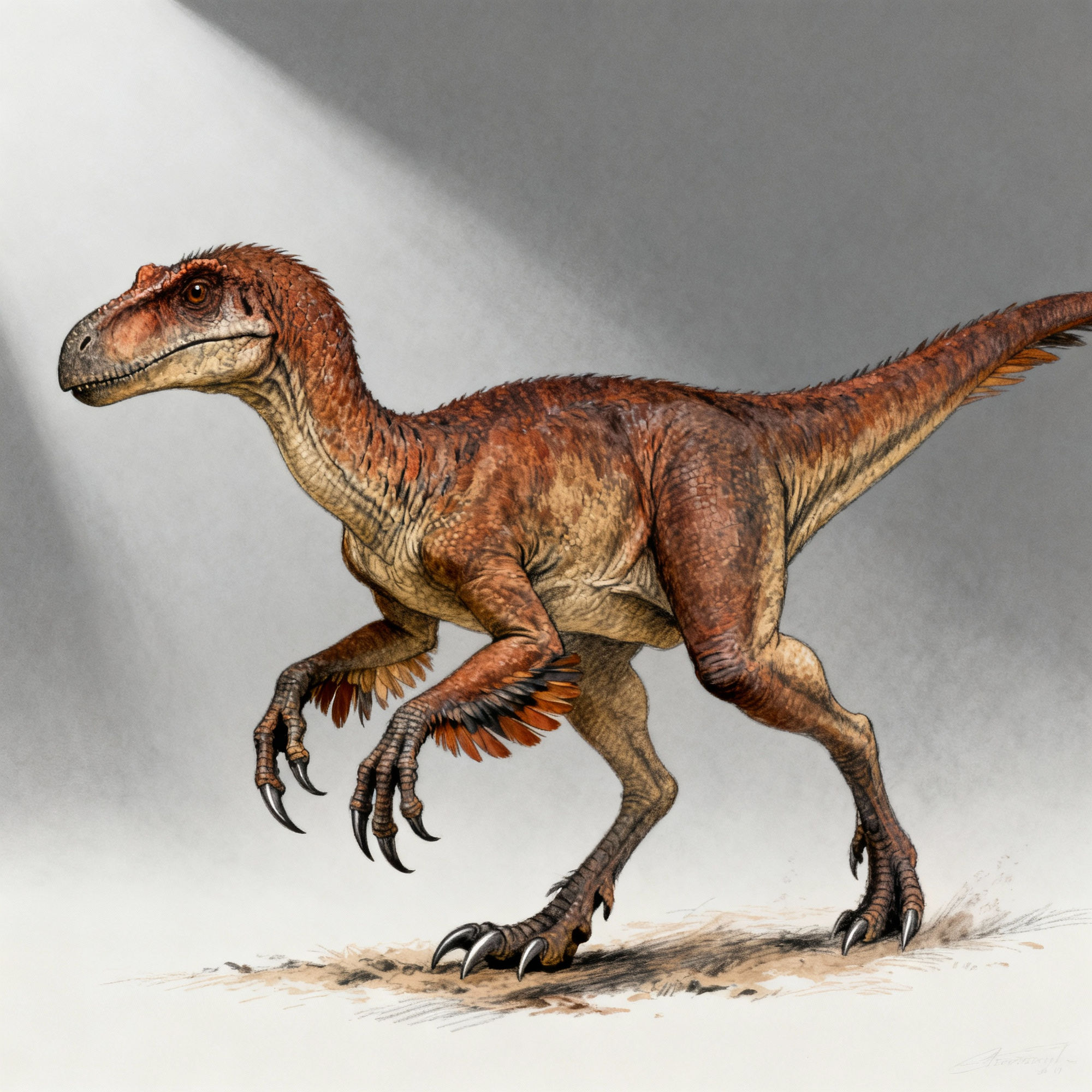 Velociraptor Drawings - AI Art Gallery