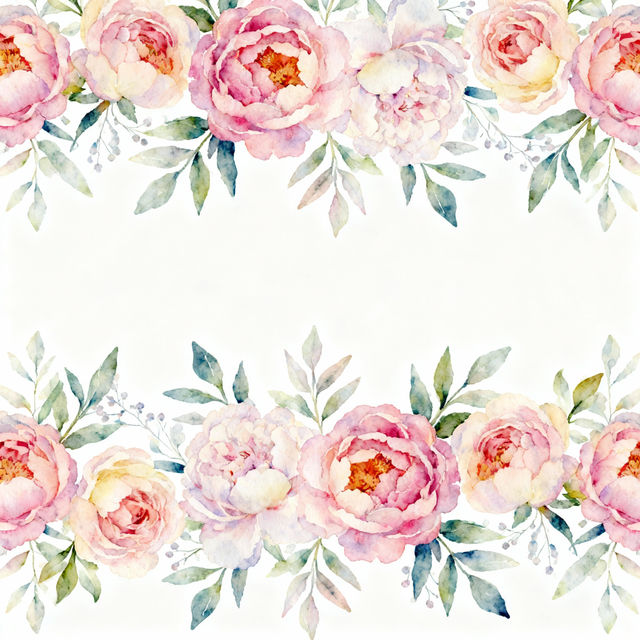 Floral Border Clip Art - Made With AI gallery