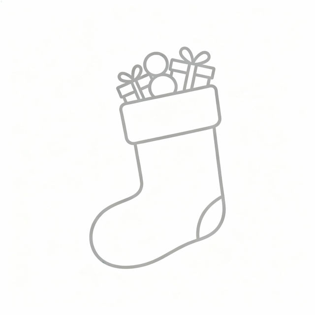 Stocking Drawing Easy - AI Generated gallery