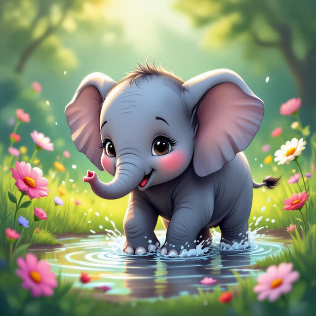 Cute Elephant Wallpaper gallery