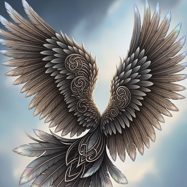 AI-Generated Wings Drawing Gallery gallery