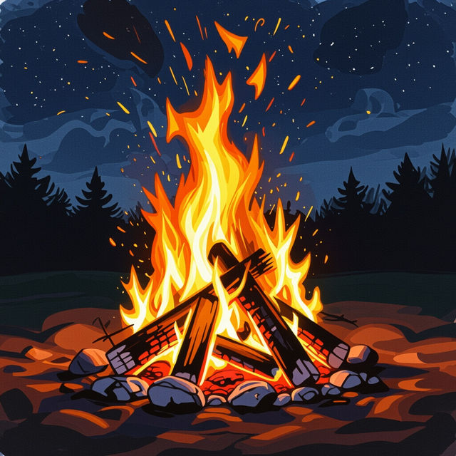 Drawing Of Fire - AI Art gallery