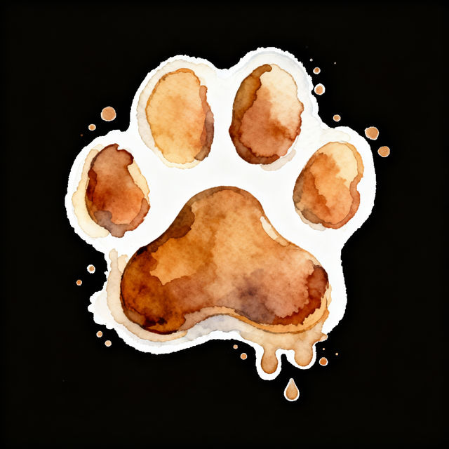 Dog Paw Print Drawings - AI Generated gallery