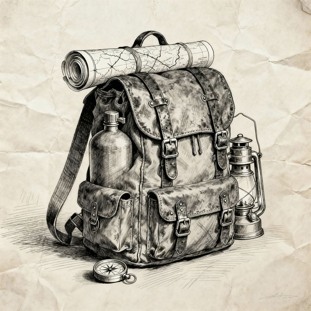 Drawing Of A Backpack gallery