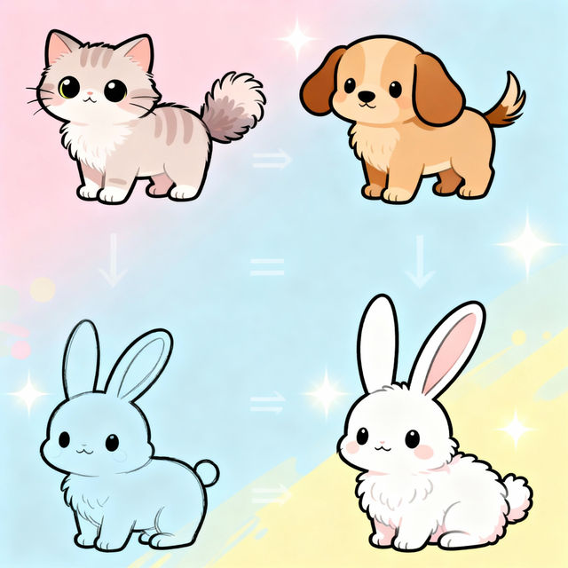 Cute Step By Step Drawings - Made With AI gallery