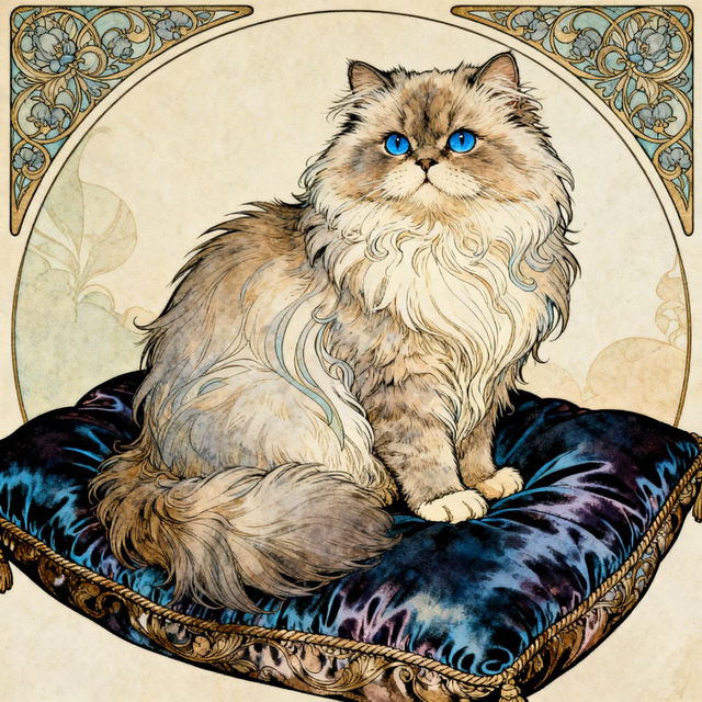 Persian Cat Drawings - AI Generated gallery