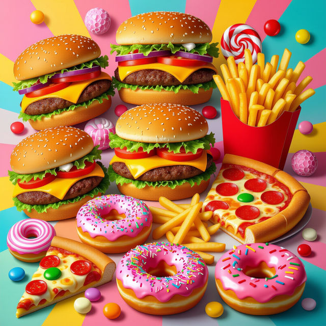 Junk Food Images - Made With AI gallery
