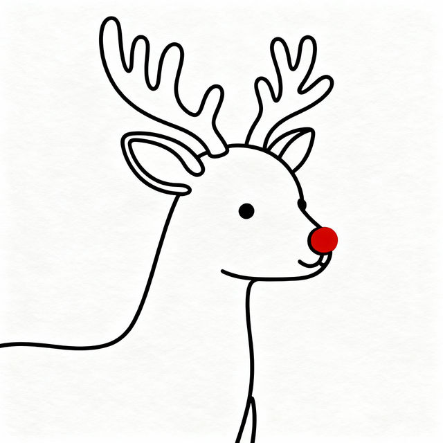Simple Reindeer Drawings gallery